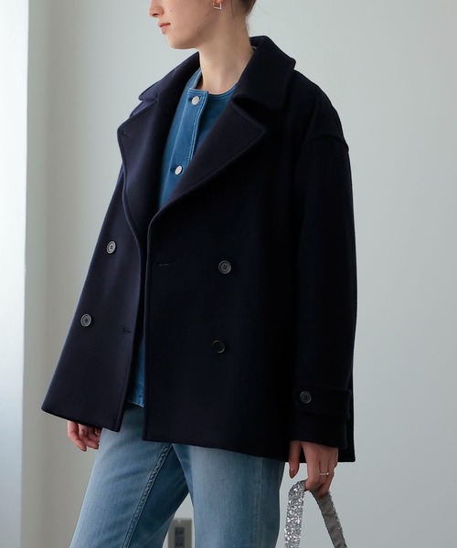 Jines（ジネス） ピーコート pコート シャルムビーバーショートコート