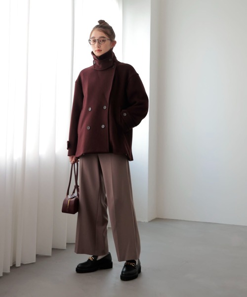 Jines(ジネス) ピーコート pコート シャルムビーバーショートコート Jines(ジネス) ピーコート pコート シャルムビーバーショートコート