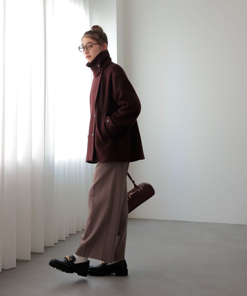 Jines（ジネス） ピーコート pコート シャルムビーバーショートコート