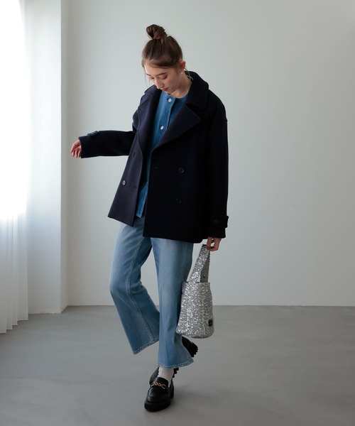 Jines（ジネス） ピーコート pコート シャルムビーバーショートコート