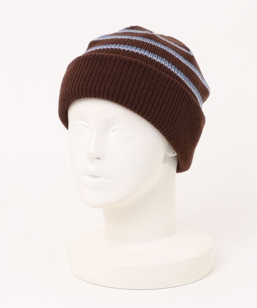 45R パッチワークニット帽 BACK NUMBER ニット帽 ニットキャップ 「BACK NUMBER」マルチボーダー