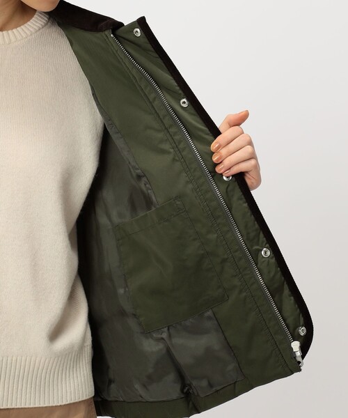 本日限定値下げ　希少　未使用　on キルティングアウター　ライトグリーン プラスフェニックス +phenix QUILTING DOWN JACKET キルティング