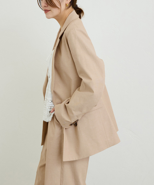 JOURNAL STANDARDベージュ リネン テーラードジャケット＊新品＊ JOURNAL STANDARD（ジャーナルスタンダード） テーラードジャケット