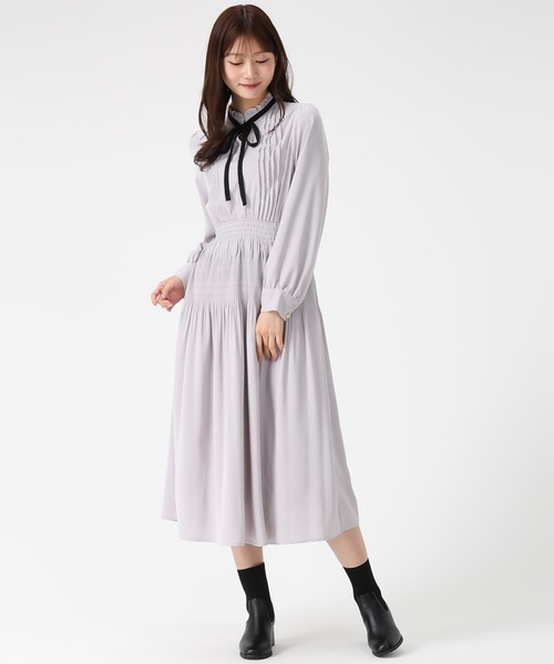 MISCH MASCH（ミッシュマッシュ） ワンピース 配色リボンプリーツ