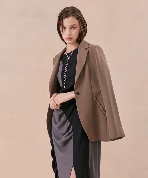 PUBLICTOKYO　ウーステッドテーラードジャケット　ブラウン PUBLIC TOKYO（パブリックトウキョウ） テーラードジャケット FREE