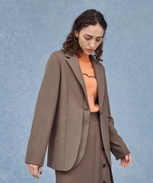 PUBLICTOKYO　ウーステッドテーラードジャケット　ブラウン 中古・古着通販】PUBLIC TOKYO (パブリックトウキョウ) テーラード