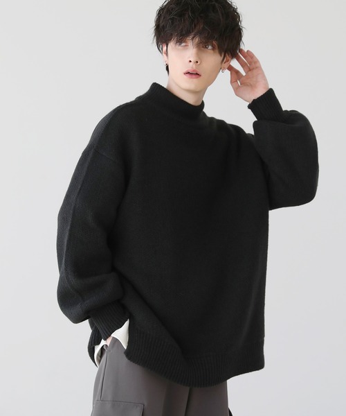 「LILL」 長袖ニット M ブルーグレー メンズ_画像4