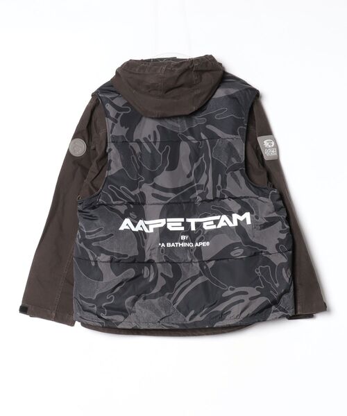 「AAPE BY A BATHING APE」 ブルゾン SMALL ダークブラック メンズ_画像2