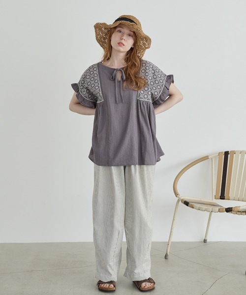 「Crisp」 デニムパンツ FREE イエロー レディース_画像7