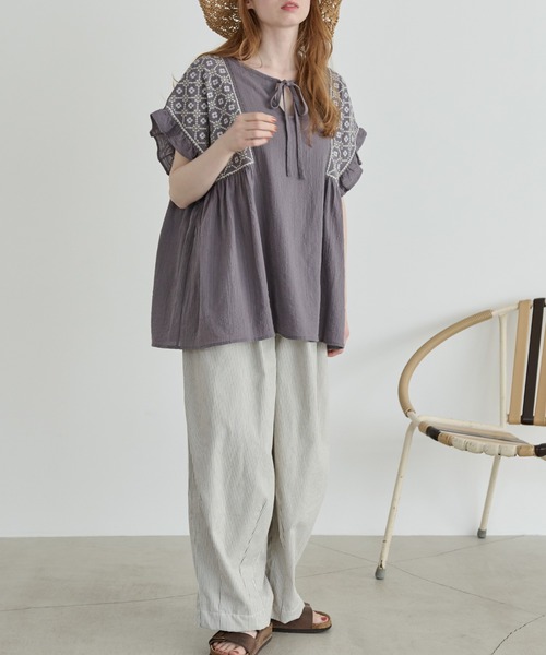 「Crisp」 デニムパンツ FREE イエロー レディース_画像8