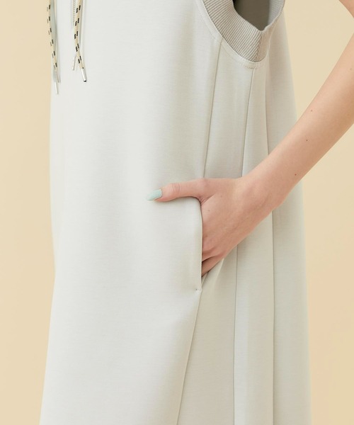 「A + TOKYO」 ノースリーブワンピース 2 ネイビー レディース_画像5