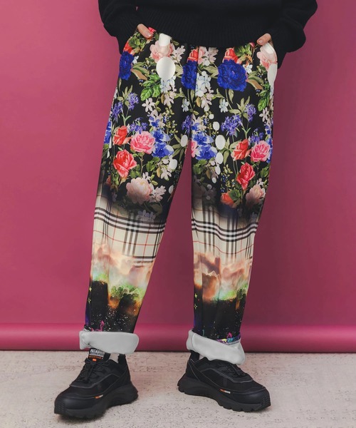 【美品】ScoLar ♡ ストレッチスノーパンツ 裏起毛　撥水透湿加工　9号 ScoLar（スカラー） パンツ 総柄あったか裏地パンツ レディース