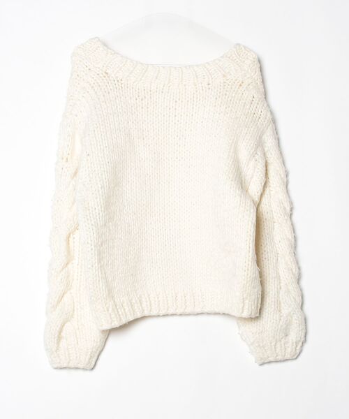 「MERCURYDUO」 ニットカーディガン FREE オフホワイト レディース_画像2