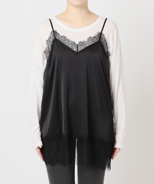 サテンレースキャミチュニック LEPSIM｜サテンレースキャミチュニック | Rakuten Fashion(楽天