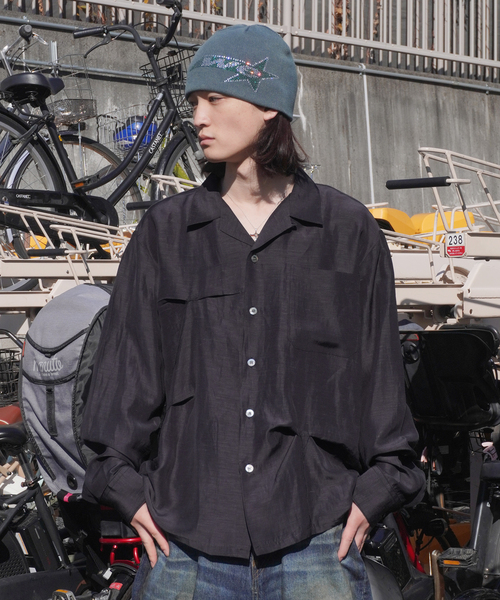 JieDa（ジエダ） シャツ HAND STITCH OPEN COLLAR SHIRT メンズ