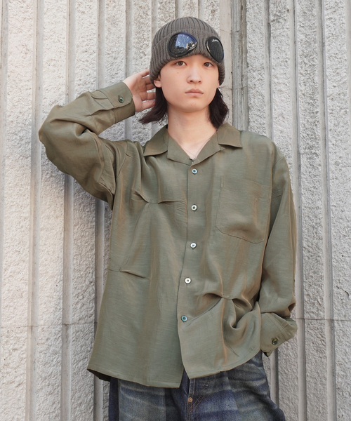 JieDa（ジエダ） シャツ HAND STITCH OPEN COLLAR SHIRT メンズ