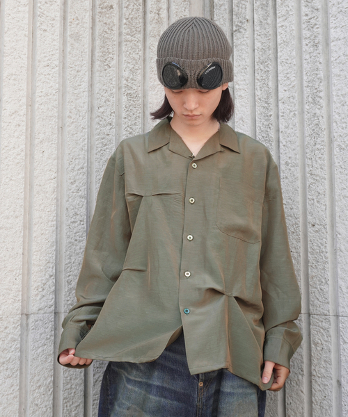 JieDa（ジエダ） シャツ HAND STITCH OPEN COLLAR SHIRT メンズ