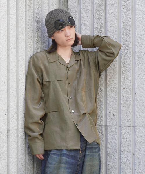 JieDa（ジエダ） シャツ HAND STITCH OPEN COLLAR SHIRT メンズ