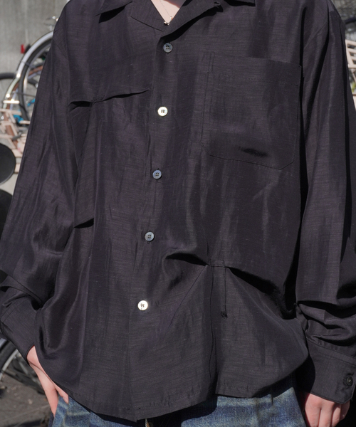 JieDa（ジエダ） シャツ HAND STITCH OPEN COLLAR SHIRT メンズ