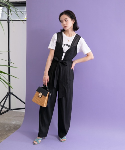 「Eimee Law」 オーバーオール 38 ネイビー レディースの画像