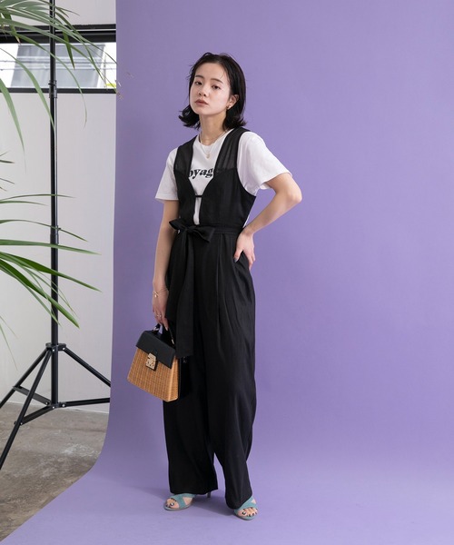 「Eimee Law」 オーバーオール 38 ネイビー レディースの画像