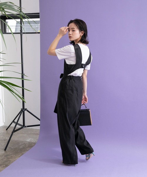 「Eimee Law」 オーバーオール 38 ネイビー レディースの画像