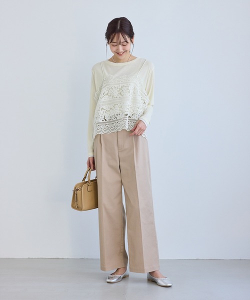 ROPE' PICNIC（ロペ ピクニック） キャミソール ケミカルレース