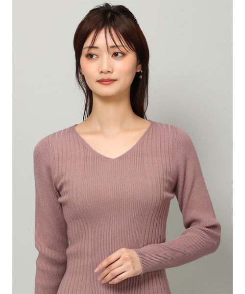 「MISCH MASCH」 長袖ニット M モカ レディース_画像6