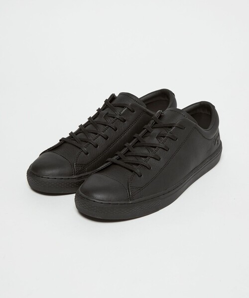 スニーカー 「別注」「CONVERSE」GLR オールスター クップ OX レザー ブラック ドレス スニーカー メンズの画像