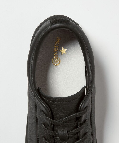スニーカー 「別注」「CONVERSE」GLR オールスター クップ OX レザー ブラック ドレス スニーカー メンズの画像