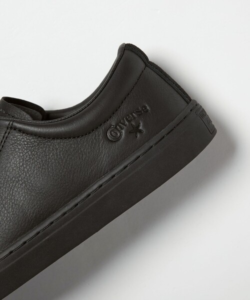 スニーカー 「別注」「CONVERSE」GLR オールスター クップ OX レザー ブラック ドレス スニーカー メンズの画像