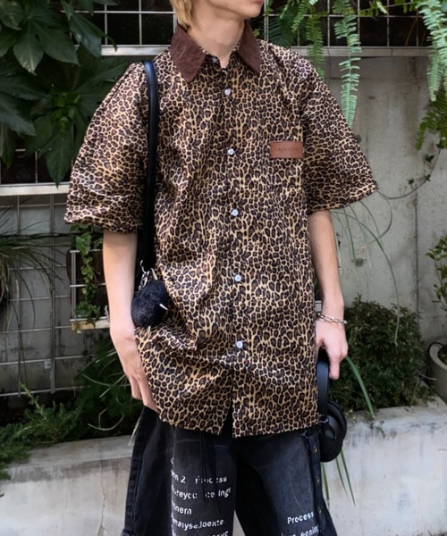 Let it Ride レオパード柄シャツ Lサイズ lilful シャツ 半袖 「26年春夏新作」レオパードショートスリーブ