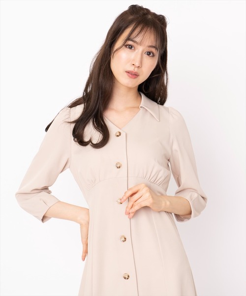 「SWINGLE」 7分袖ワンピース MEDIUM ピンク レディース_画像4
