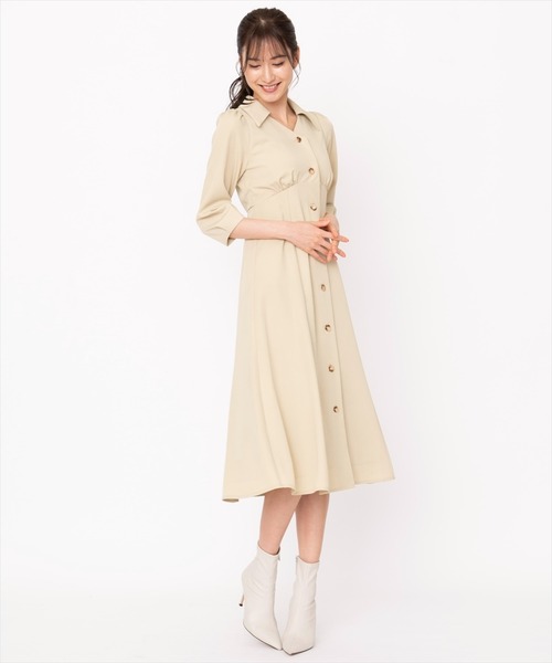 「SWINGLE」 7分袖ワンピース MEDIUM ピンク レディース_画像5