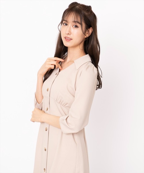 「SWINGLE」 7分袖ワンピース MEDIUM ピンク レディース_画像7