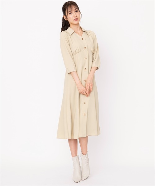 「SWINGLE」 7分袖ワンピース MEDIUM ピンク レディース_画像9