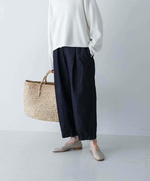 「かぐれ」 デニムパンツ FREE インディゴブルー レディース