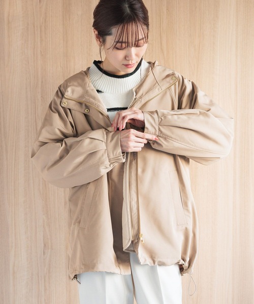「GLOBAL WORK」 マウンテンパーカー MEDIUM ベージュ レディース_画像5