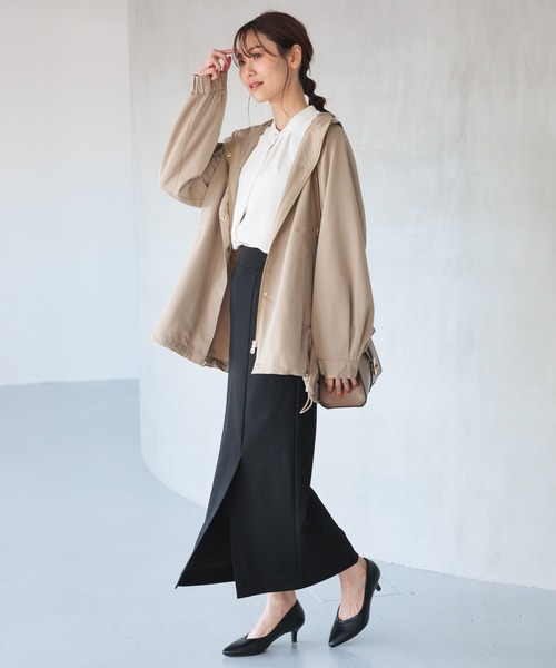 「GLOBAL WORK」 マウンテンパーカー MEDIUM ベージュ レディース_画像8