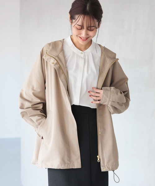 「GLOBAL WORK」 マウンテンパーカー MEDIUM ベージュ レディース_画像9