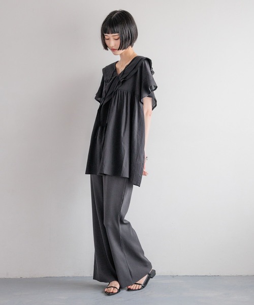 「LOWRYS FARM」 イージーパンツ MEDIUM パープル レディース_画像6