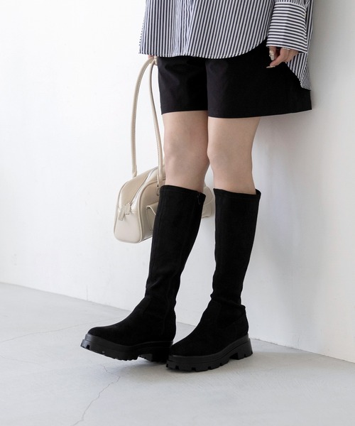 「menue」 ロングブーツ M ブラック系その他 レディース_画像6