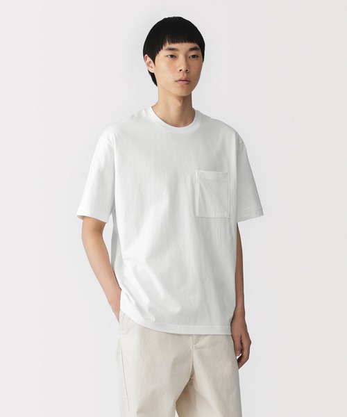 無印良品（MUJI） tシャツ 紳士 洗いざらし天竺編みクルーネックワイド