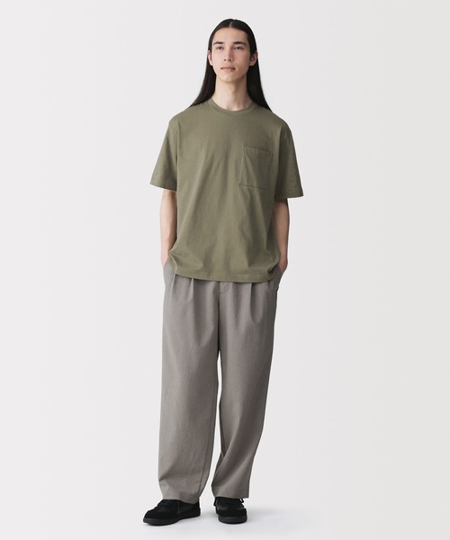 無印良品（MUJI） tシャツ 紳士 洗いざらし天竺編みクルーネックワイド