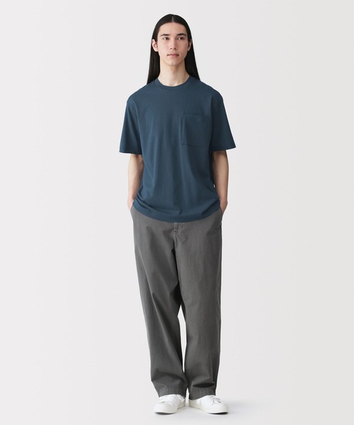 無印良品（MUJI） tシャツ 紳士 洗いざらし天竺編みクルーネックワイド