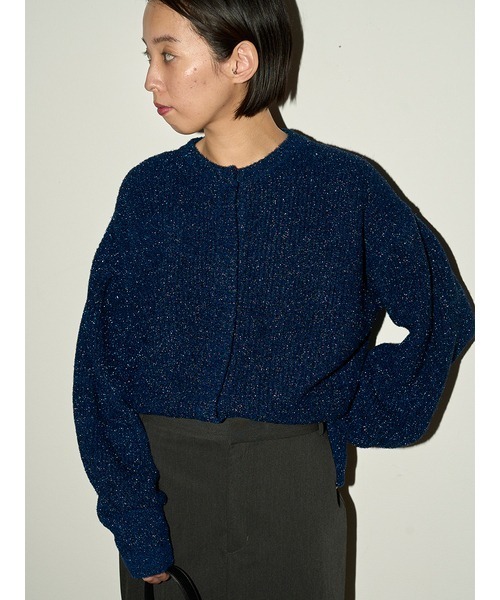 「emmi」 ニットカーディガン ONE SIZE シルバー レディース_画像10
