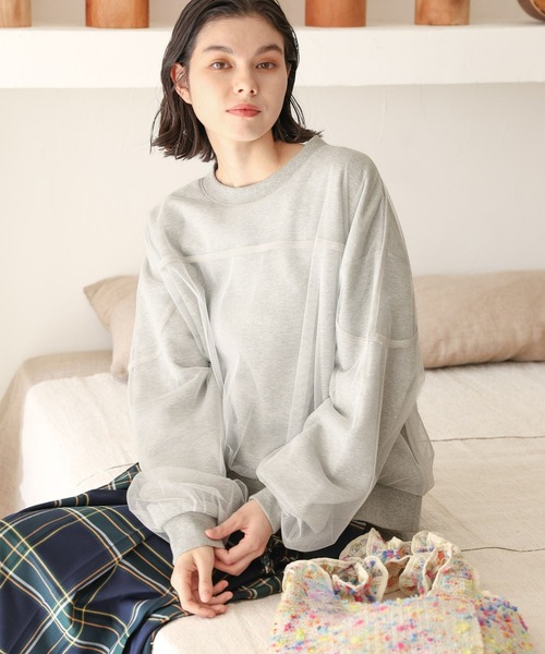 「niko and...」 スウェットカットソー MEDIUM ブルー レディース_画像4