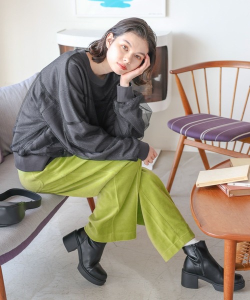 「niko and...」 スウェットカットソー MEDIUM ブルー レディース_画像5