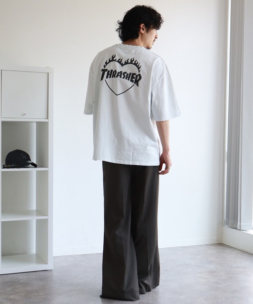 「THRASHER」 半袖Tシャツ M チャコール メンズ_画像3