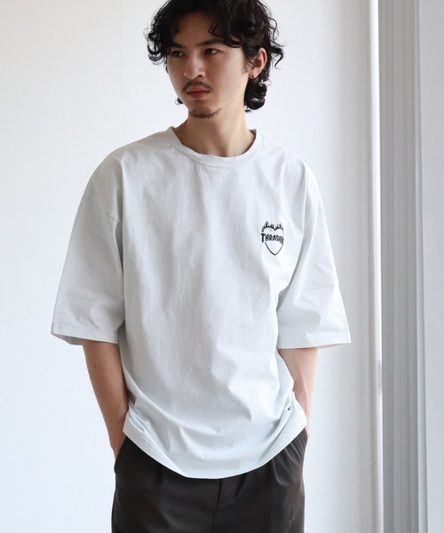 「THRASHER」 半袖Tシャツ M チャコール メンズ_画像4